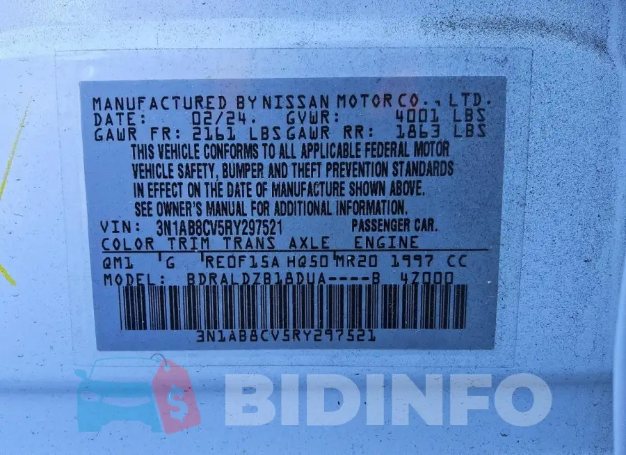 3N1AB8CV5RY297521 Photo# 13