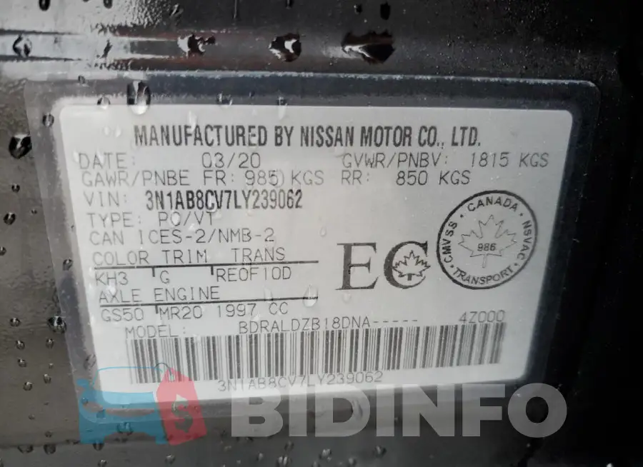 3N1AB8CV7LY239062 Photo# 12