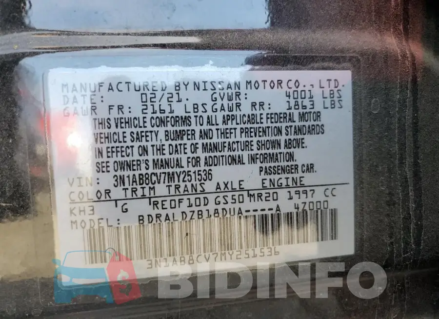 3N1AB8CV7MY251536 Photo# 13