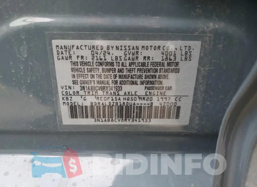 3N1AB8CV8RY341933 Photo# 12