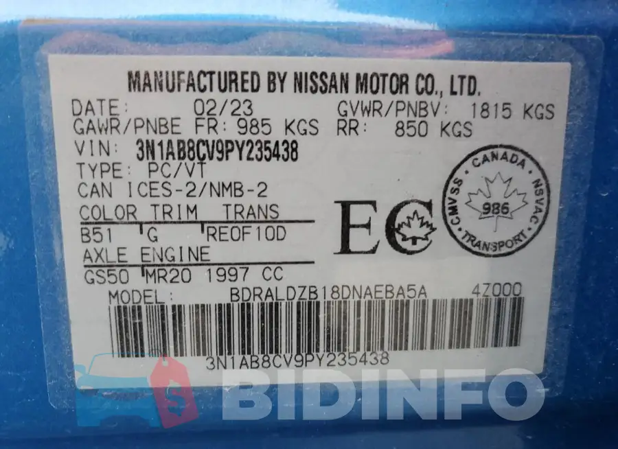 3N1AB8CV9PY235438 Photo# 12