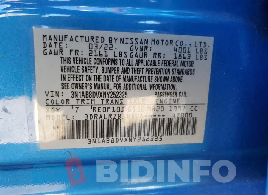 3N1AB8DVXNY252325 Photo# 12