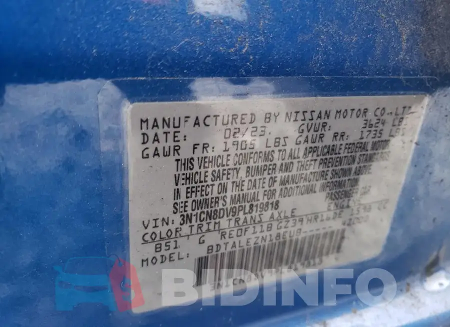 3N1CN8DV9PL819818 Photo# 12
