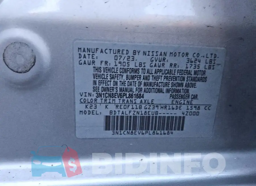 3N1CN8EV6PL861684 Photo# 13