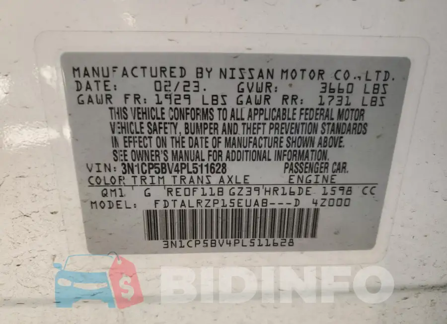 3N1CP5BV4PL511628 Photo# 12