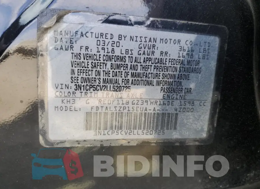3N1CP5CV2LL520725 Photo# 12