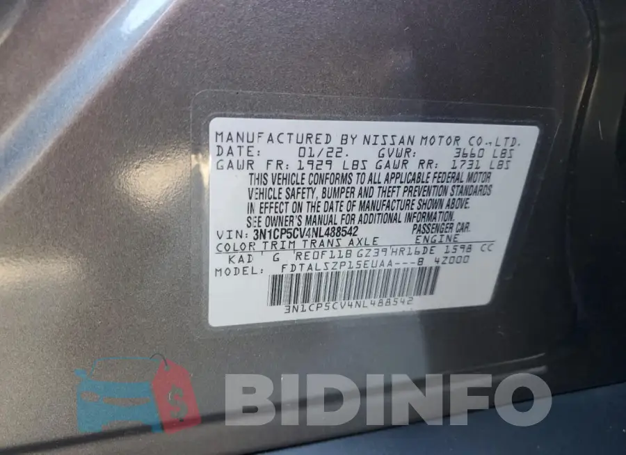3N1CP5CV4NL488542 Photo# 13