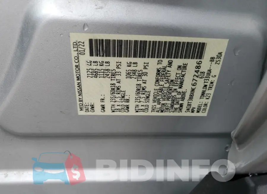 5N1BT3BBXNC672486 Photo# 12