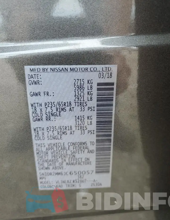 5N1DR2MM6JC650057 Photo# 14