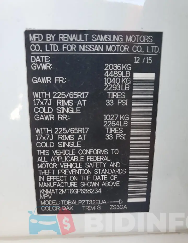 KNMAT2MT6GP638234 Photo# 13