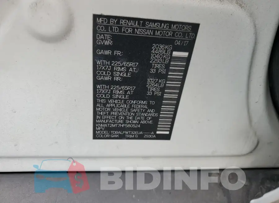 KNMAT2MT7HP580524 Photo# 14