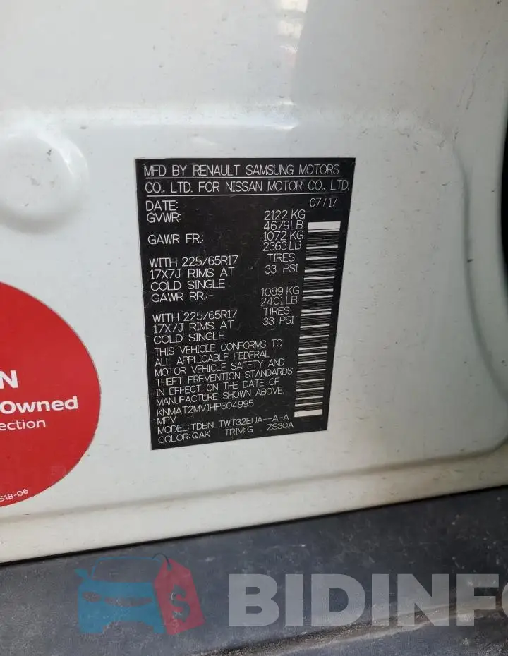 KNMAT2MV1HP604995 Photo# 13