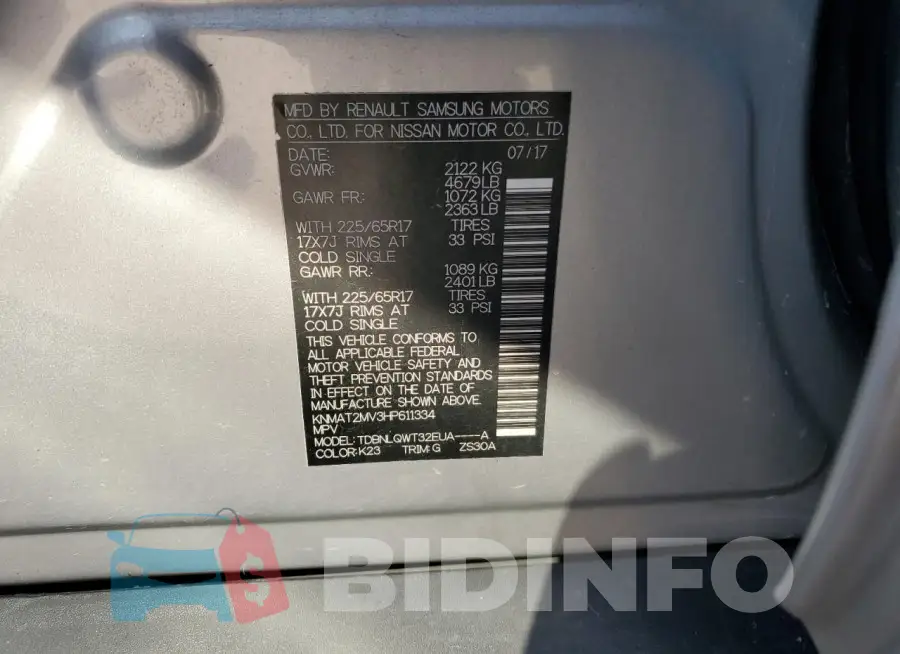 KNMAT2MV3HP611334 Photo# 13