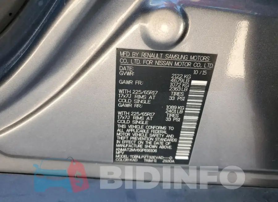 KNMAT2MV6GP616106 Photo# 13