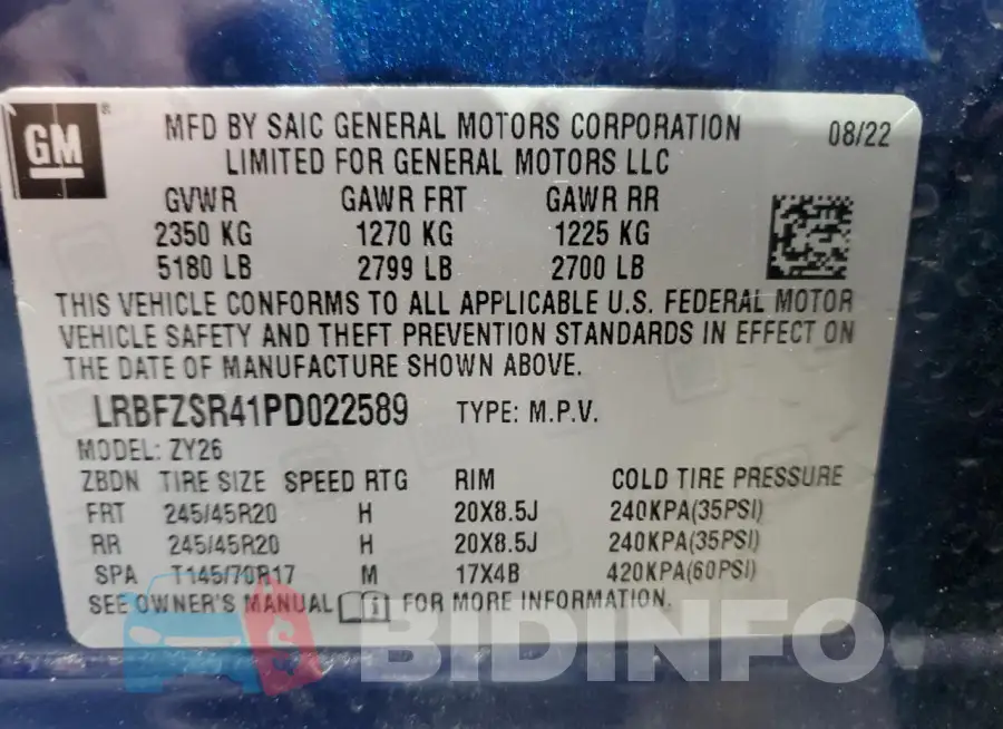 LRBFZSR41PD022589 Photo# 13