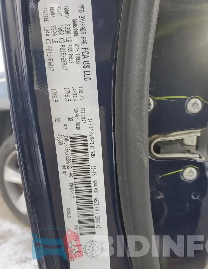 1C4NJRABXGD630733 Photo# 12