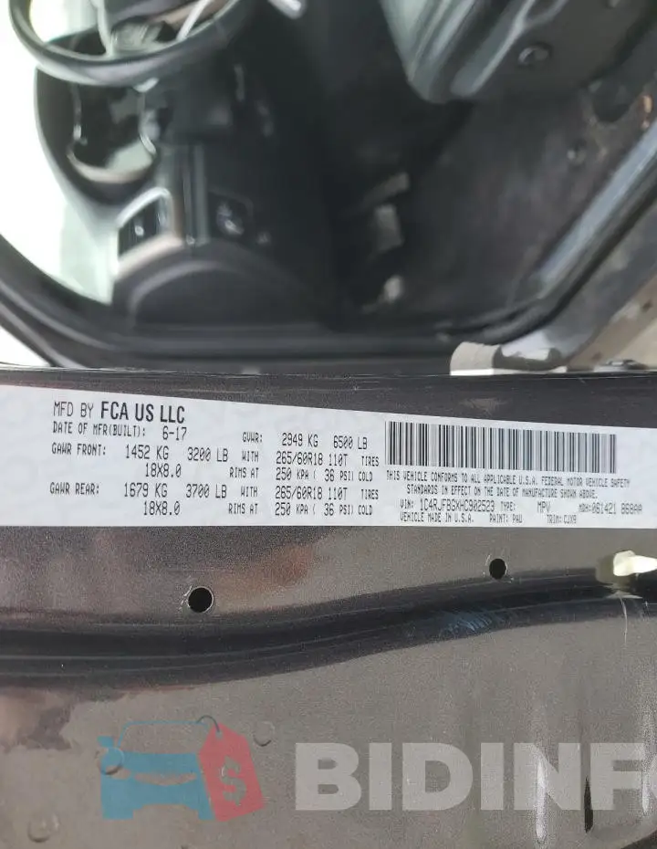 1C4RJFBGXHC902523 Photo# 14