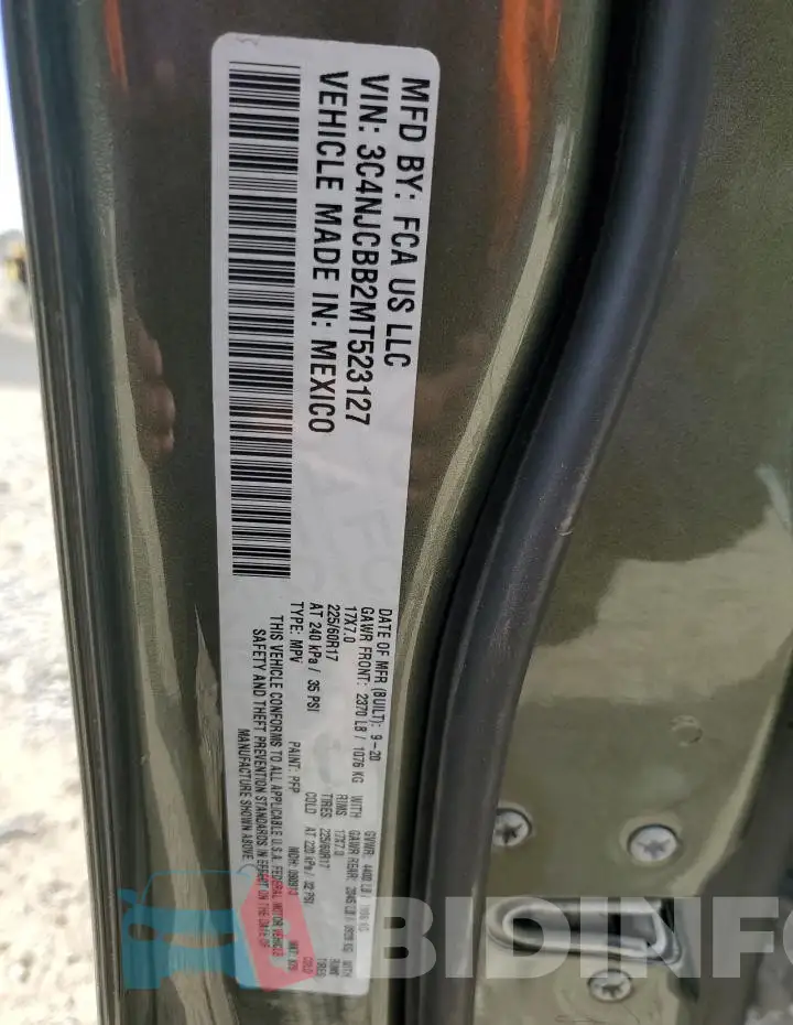 3C4NJCBB2MT523127 Photo# 13