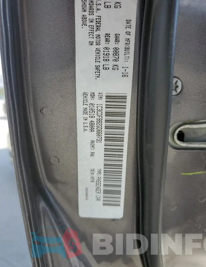1C3CDFBB2GD660731 Photo# 13