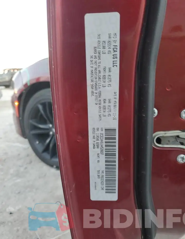 2C3CDXHG1HH520697 Photo# 12