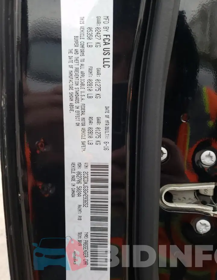 2C3CDXJG3GH293652 Photo# 13