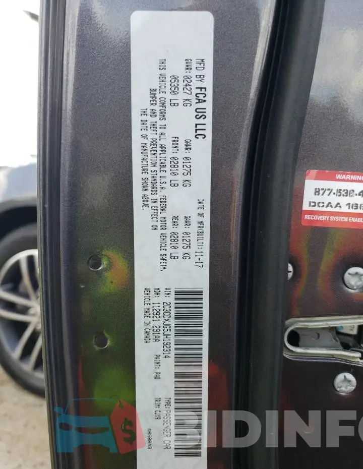 2C3CDXJG5JH192314 Photo# 13