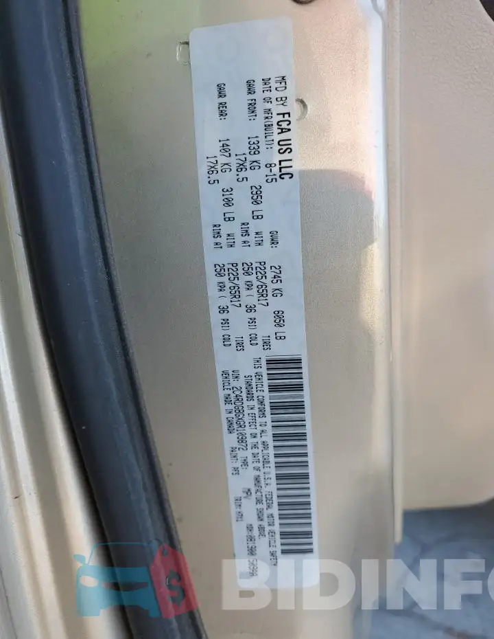 2C4RDGBGXGR109872 Photo# 14