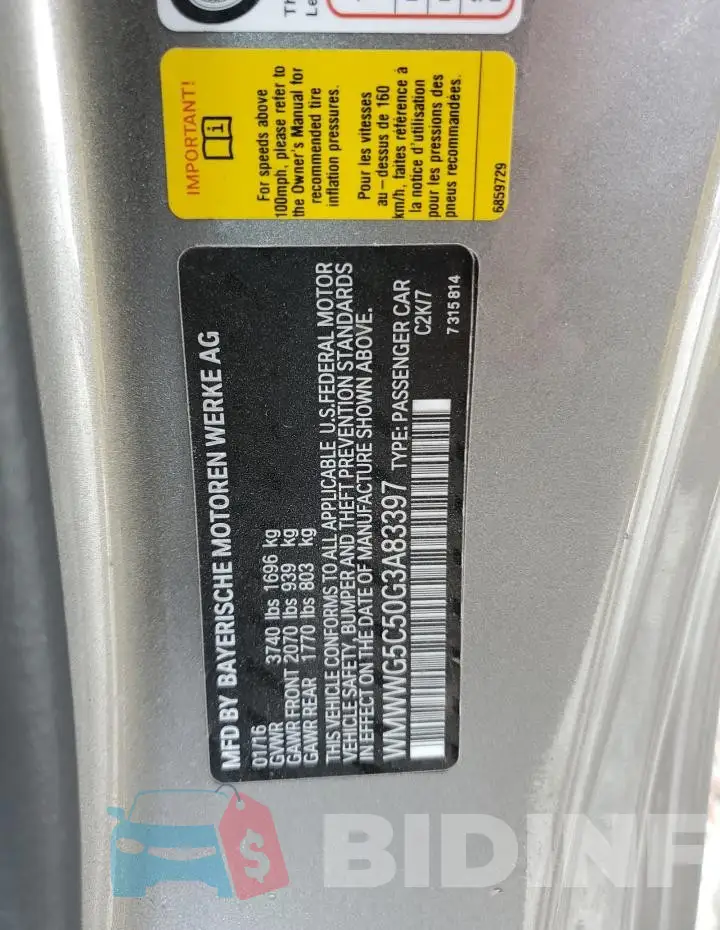 WMWWG5C50G3A83397 Photo# 12