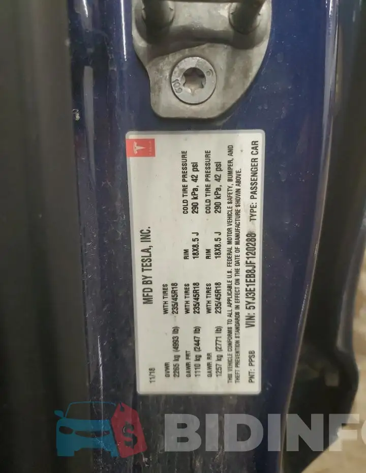5YJ3E1EB8JF120288 Photo# 12