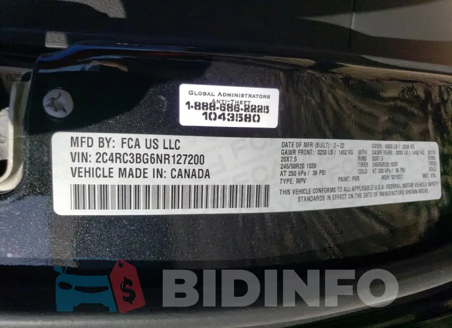 2C4RC3BG6NR127200 Photo# 13