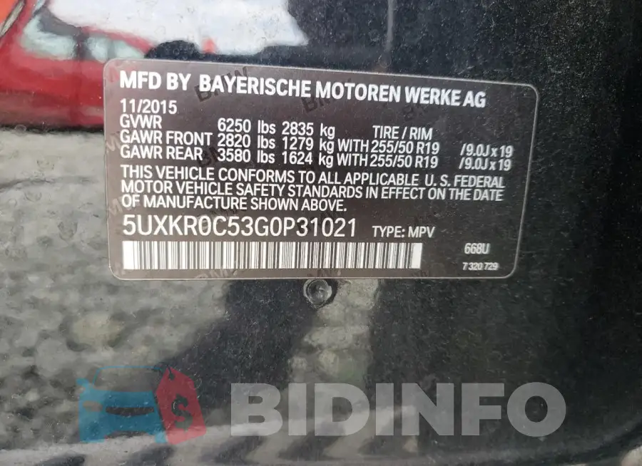 5UXKR0C53G0P31021 Photo# 13