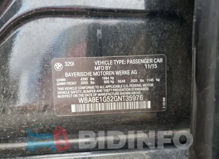 WBA8E1G52GNT35976 Photo# 12