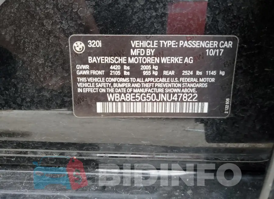 WBA8E5G50JNU47822 Photo# 12