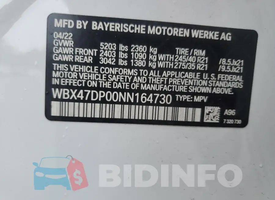 WBX47DP00NN164730 Photo# 13
