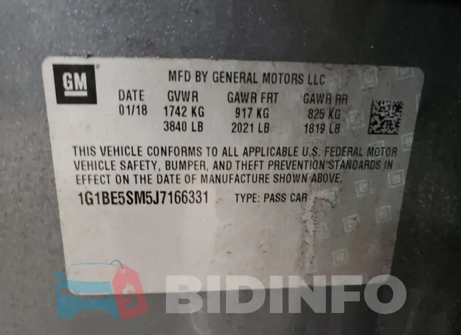 1G1BE5SM5J7166331 Photo# 12