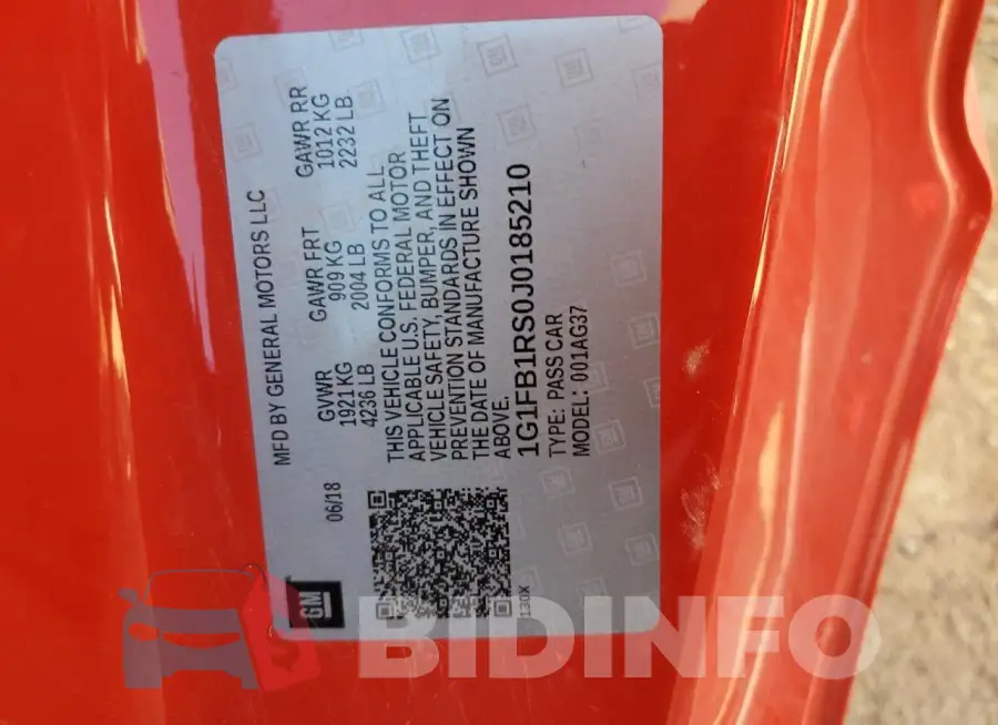 1G1FB1RS0J0185210 Photo# 13