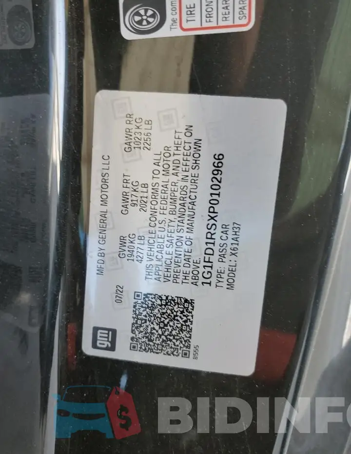 1G1FD1RSXP0102966 Photo# 12