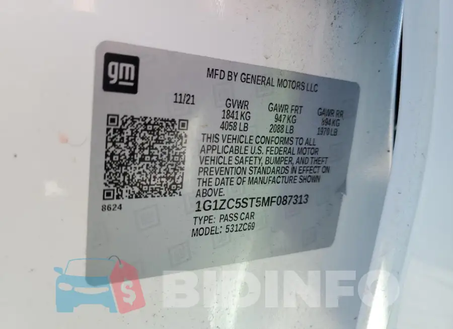 1G1ZC5ST5MF087313 Photo# 13