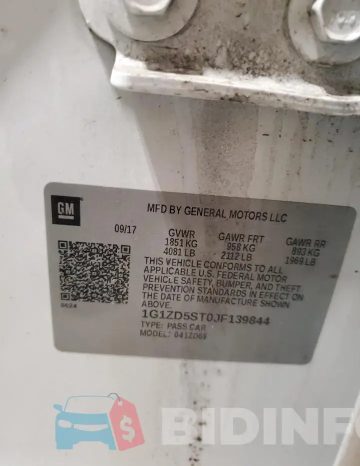 1G1ZD5ST0JF139844 Photo# 12