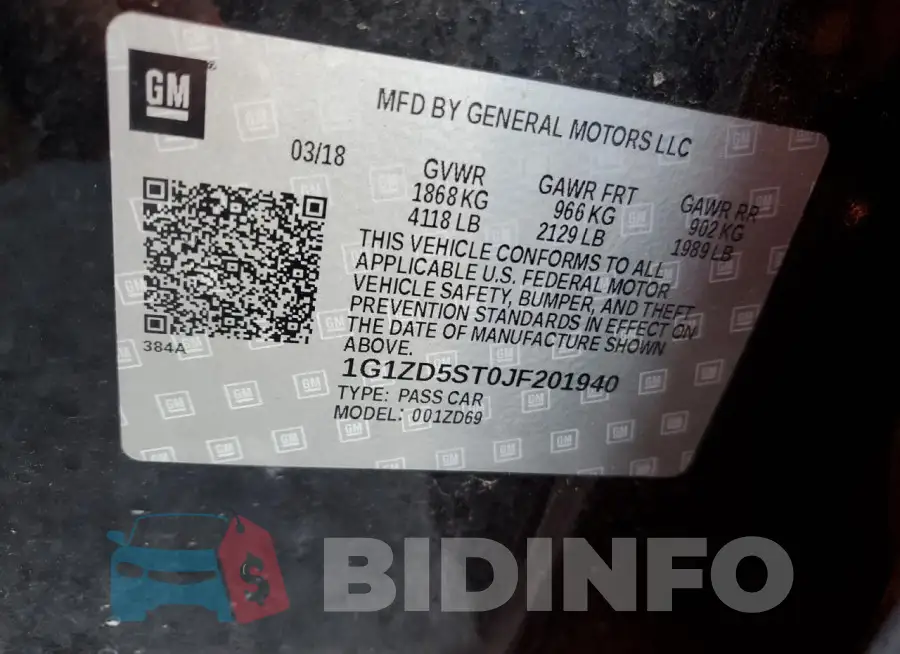 1G1ZD5ST0JF201940 Photo# 12