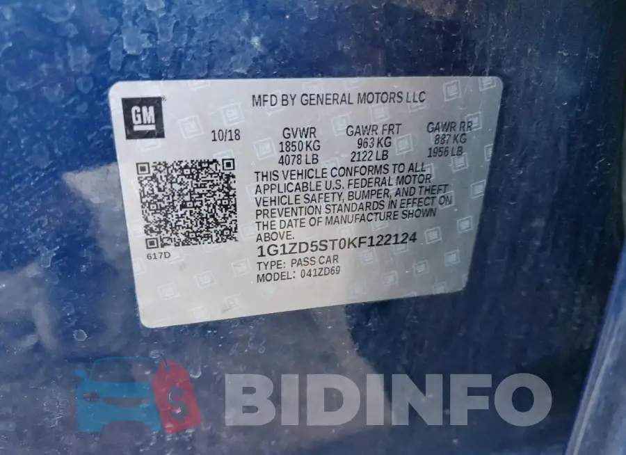 1G1ZD5ST0KF122124 Photo# 12
