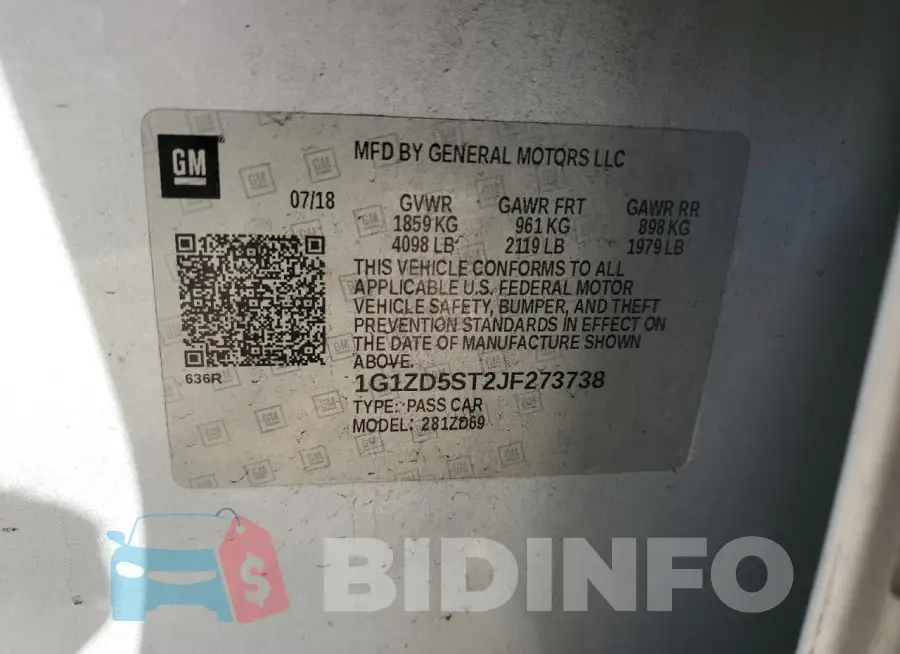1G1ZD5ST2JF273738 Photo# 13