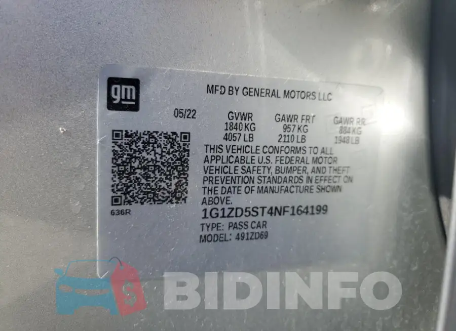 1G1ZD5ST4NF164199 Photo# 12
