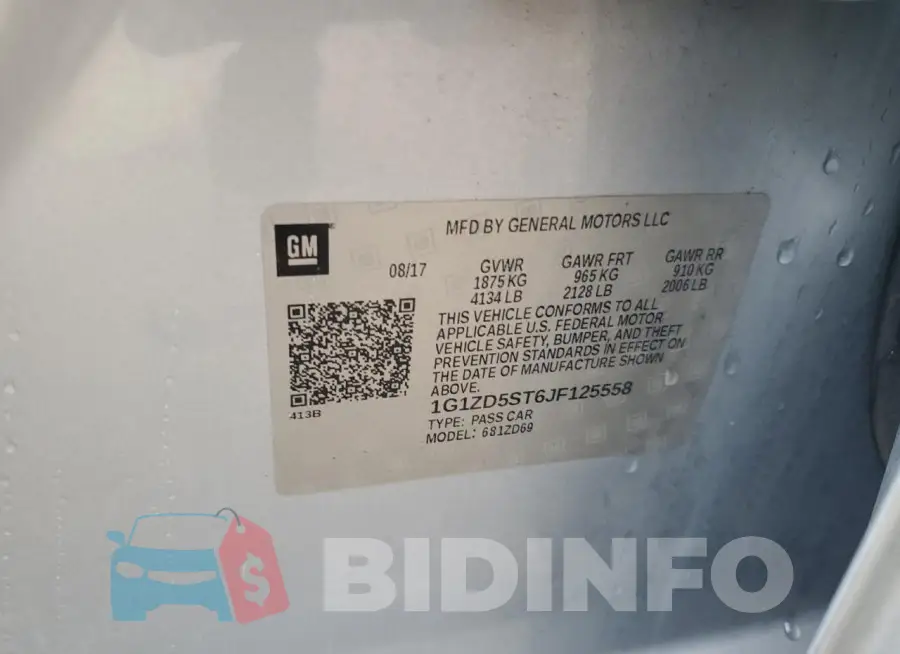 1G1ZD5ST6JF125558 Photo# 13