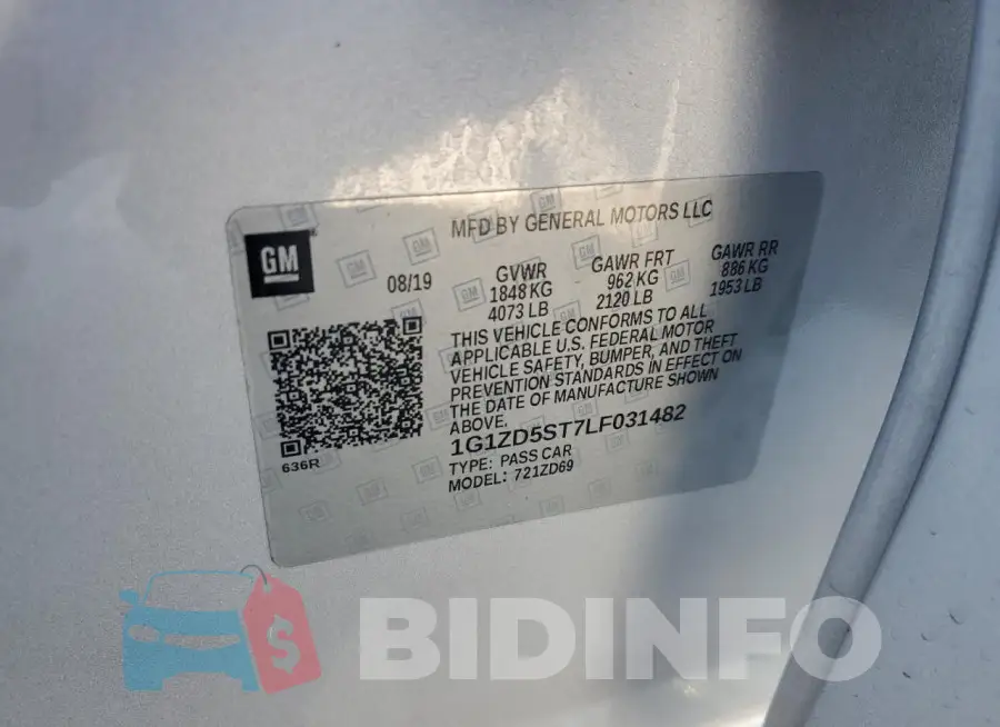 1G1ZD5ST7LF031482 Photo# 12