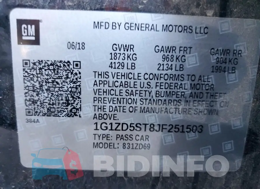 1G1ZD5ST8JF251503 Photo# 13