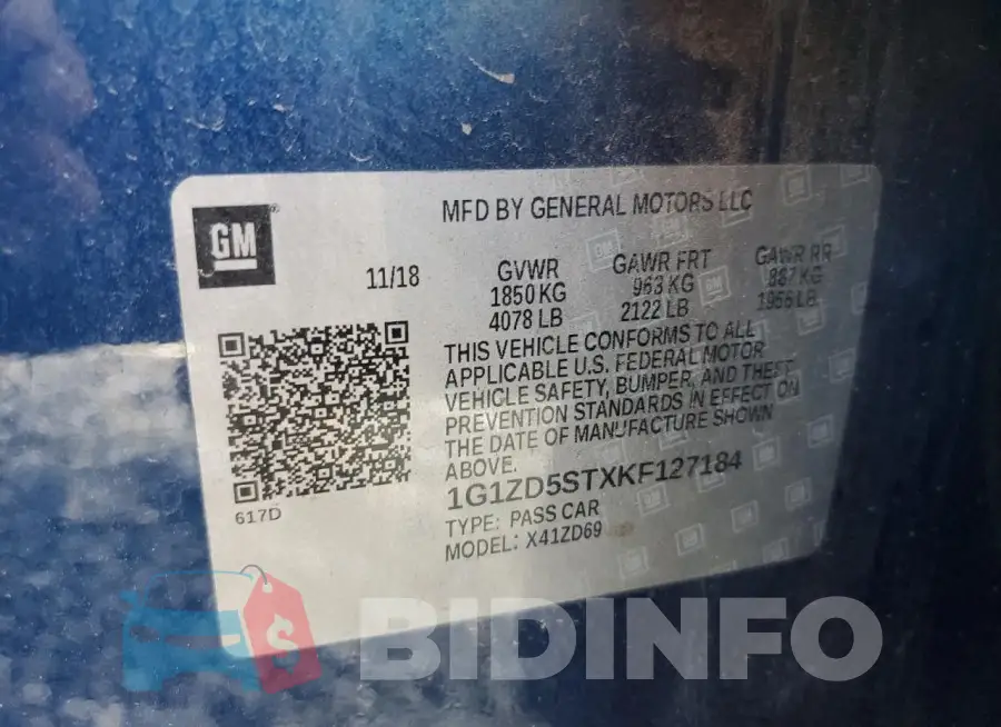 1G1ZD5STXKF127184 Photo# 12