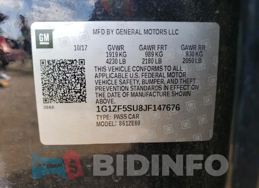 1G1ZF5SU8JF147676 Photo# 12