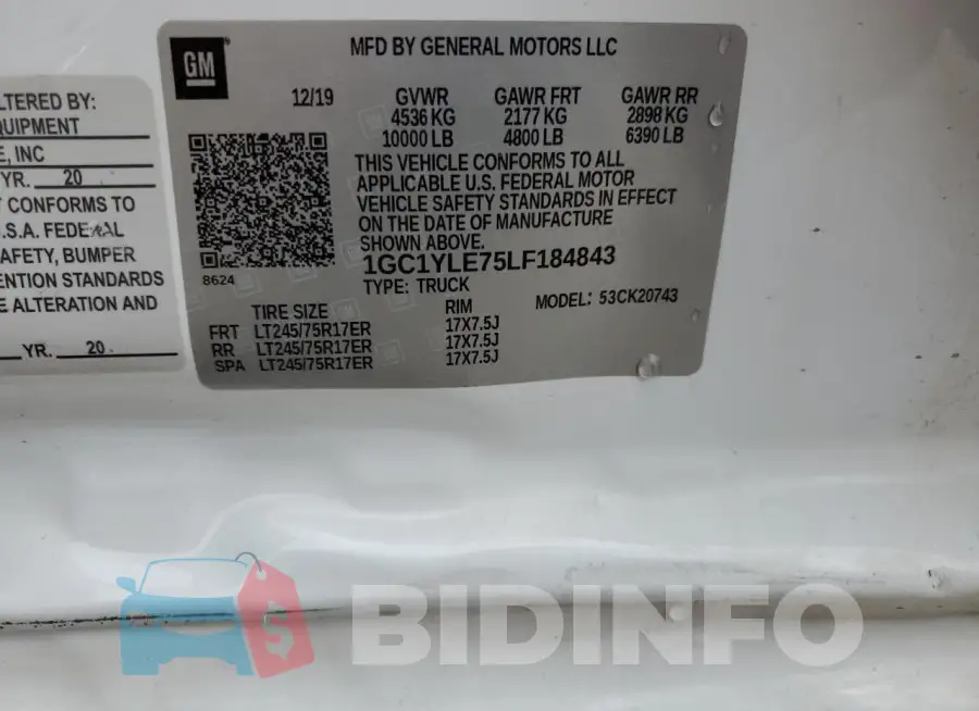 1GC1YLE75LF184843 Photo# 12