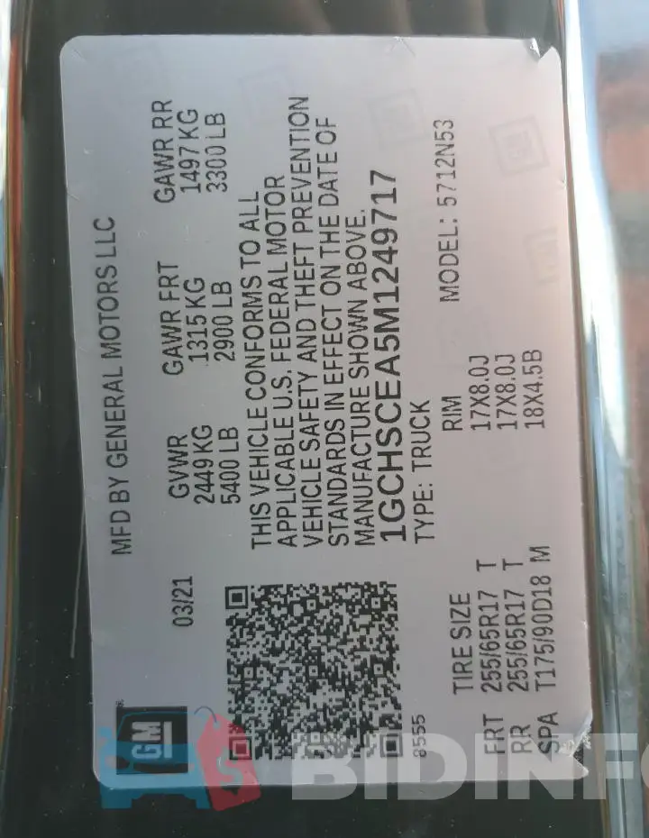 1GCHSCEA5M1249717 Photo# 13